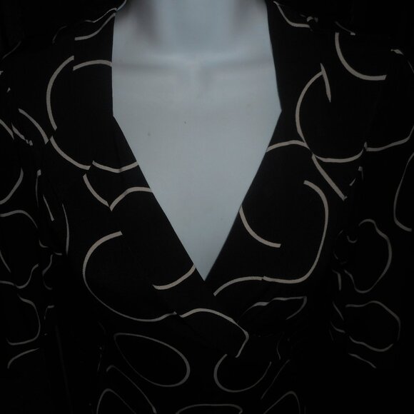 Vintage Y2K faux wrap dress back with white circles, size XS - Picture 5 of 5